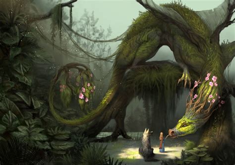 Fantasy Forest Dragon Wallpaper