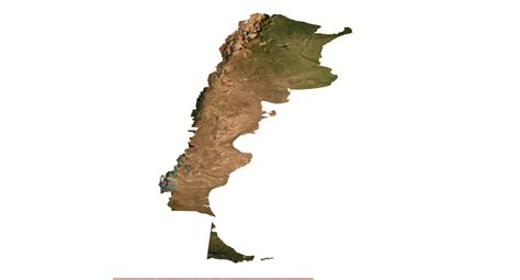 3d Relief Map Of Argentina 3d Model Cgtrader