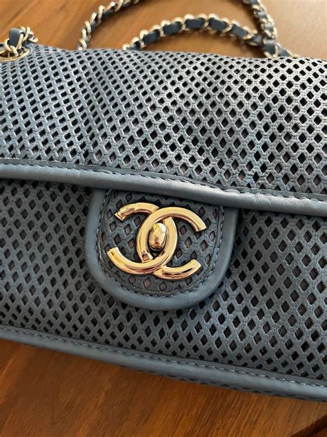 Chanel Limited Edition And Rare French Riveria Flap Bag Up In The Air