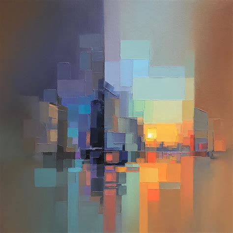 Abstract Landscape Paintings Capture Energetic Cityscapes