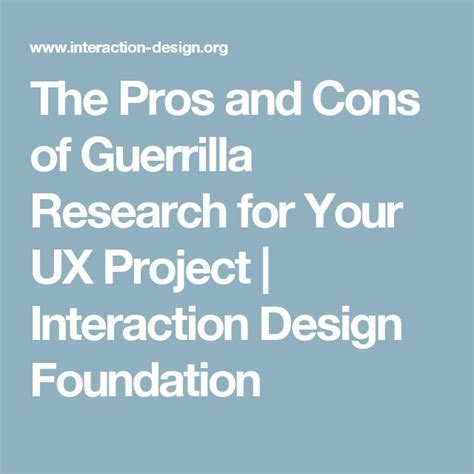 The Pros and Cons of Guerrilla Research for Your UX Project | Guerrilla