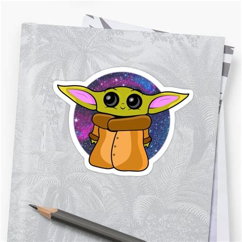 Redbubble ist absolut seriös, zahlung per paypal, lieferzeit ca. "Baby yoda - cute yoda - star wars" Sticker by ...