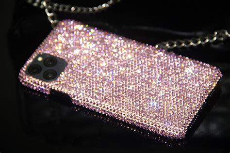 Bling Pink Diamond Case Hard Cover For Iphone 12 Pro Max With Swarovski