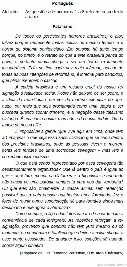 Questões sobre Interpretação de Texto da FCC de Nível Superior