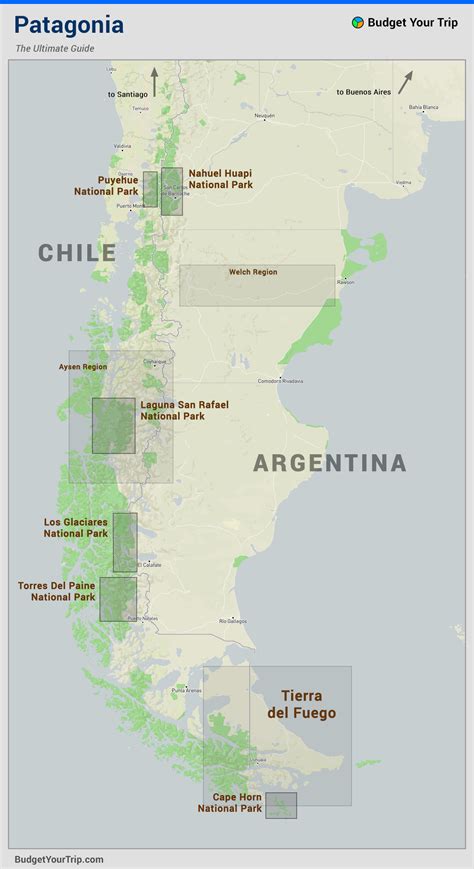 Map Regions Of Patagonia Budget Your Trip