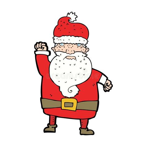 Cartoon Angry Santa Claus Stock Vector Illustration Of Character