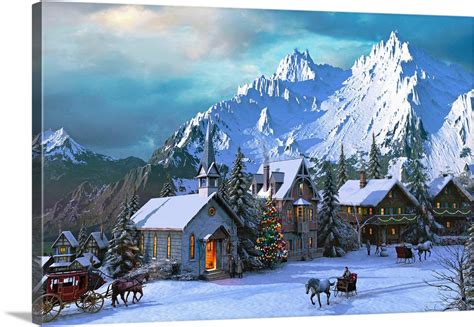 Alpine Christmas Wall Art Canvas Prints Framed Prints Wall Peels