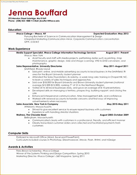 Here you can find an example of cv for a student, applying to a university. 8 Resume Samples Students | Free Samples , Examples ...