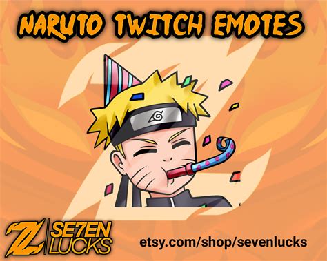 Naruto Sub Hype Twitch Emote Happy Party Twitch Emotes Etsy Hong Kong