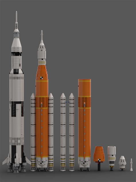 Lego Moc Nasa Space Launch System Artemis Sls Block 1 1110 Saturn V