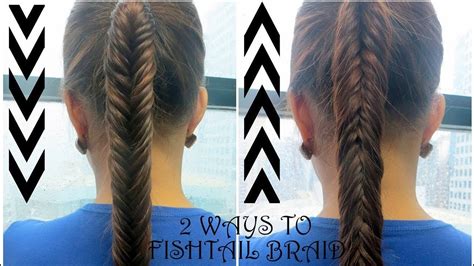 2 Easy Ways To Fishtail Braid Regular And Reverse ♡ Youtube