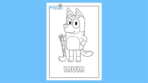 Bluey Mum Coloring Page Coloring Pages