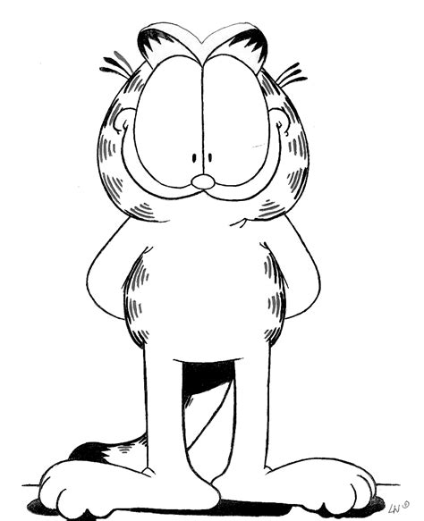 127 Dibujos De Garfield Para Colorear Oh Kids Page 1