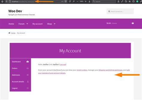 How to Create My Account Page WooCommerce » NJENGAH