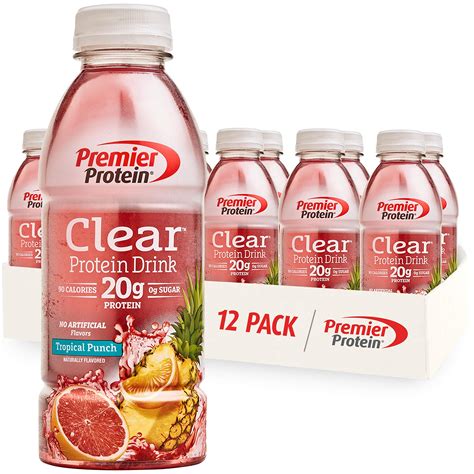 Buy Premier Protein Clear Protein Drink Tropical Punch 169 Fl Oz Bottle 12 Count Online At