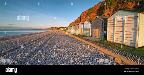Beach Huts At Budleigh Salterton On Tthe Devon Coast Stock Photo Alamy