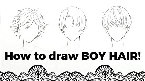 It includes a total of nine hairstyles with step by step drawing examples and for each. --How to Draw! Boy Hair!-- - YouTube
