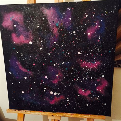 Galaxia En Acrílico Pintura De Galaxias Galaxia Dibujo Arte De Galaxia