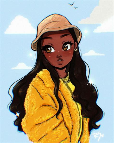 Pin By Tania On Character Design Girls Cartoon Art Black Girl Art