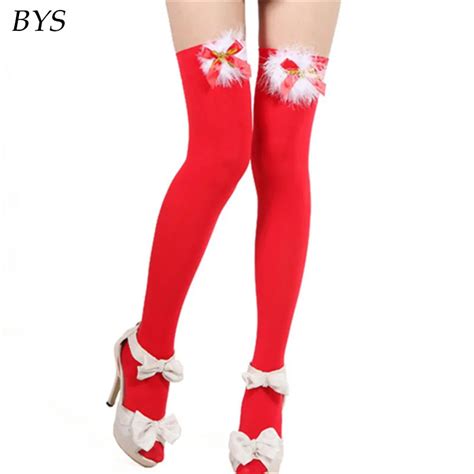 buy sexy stocking plus size bowknot top opaque thigh high stockings sex