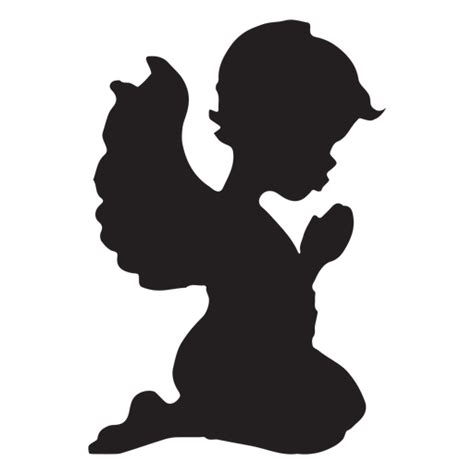 Praying Cupid Silhouette Transparent Png And Svg Vector File