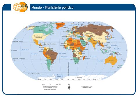 Planisfério Político Atlas Fee
