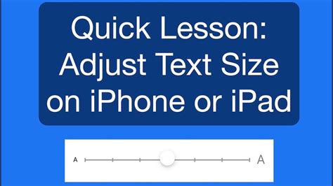Iphone Tutorial Adjust Text Size Youtube