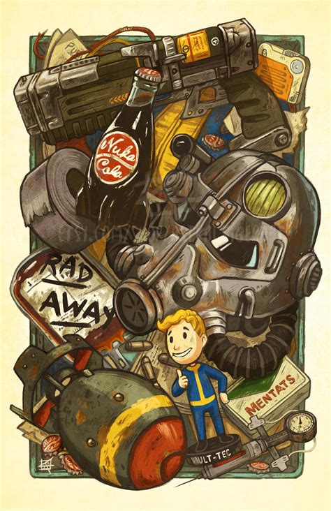 Wasteland Cache X Fallout Art Print Poster Etsy Canada Fallout Concept Art Fallout Fan