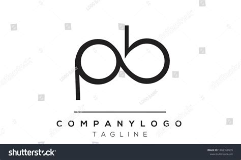 Pb Initials Monogram Letter Text Alphabet Stock Vector Royalty Free