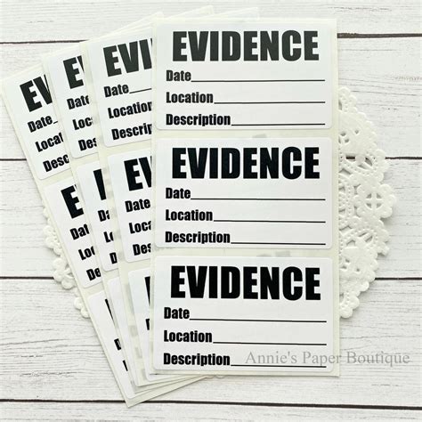 Evidence Stickers Scrapbooking Packaging Art Or Junk Etsy