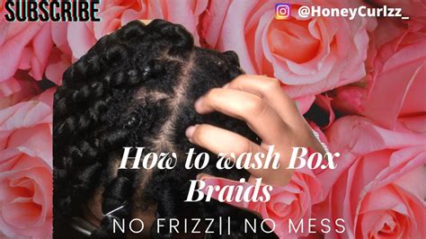 How To Wash Your Box Braids NO FRIZZ Or Dripping Wet Braids YouTube