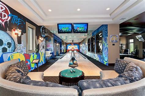 Home Bowling Alley Basement Design Dream Home Design