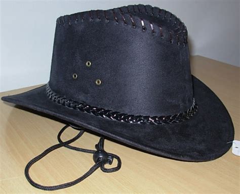 Black Suede Cowboy Hat Child Code 4933 Scalliwags Costume Hire