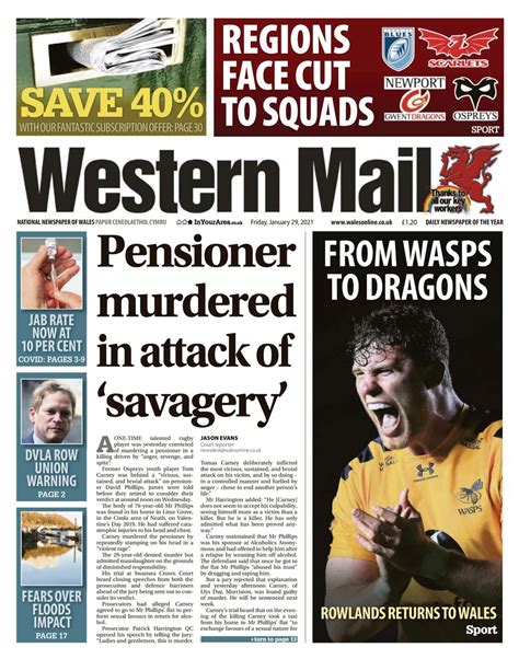 Western Mail January 29 2021 Newspaper Get Your Digital Subscription
