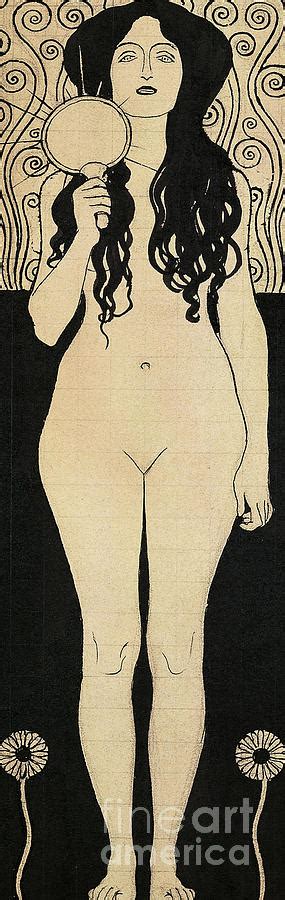 Nuda Veritas Or Naked Truth Drawing By Gustav Klimt