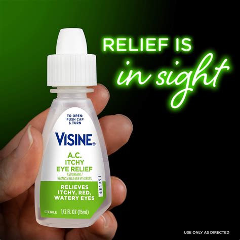 Visine Ac Itchy Eye Relief Eye Drops For Relief Of Red Itchy Watery