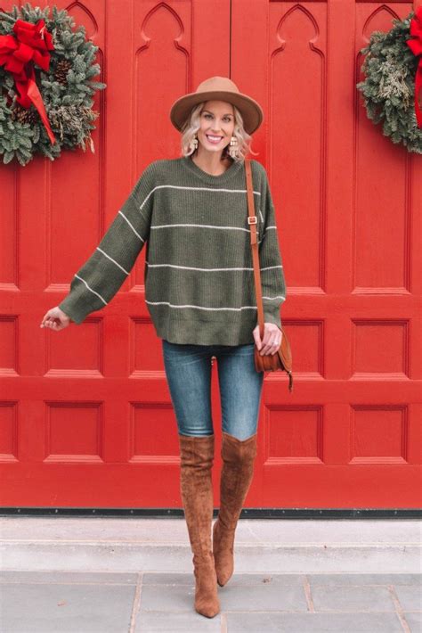 How To Wear Over The Knee Boots Straight A Style Over The Knee Boot Outfit Over The Knee