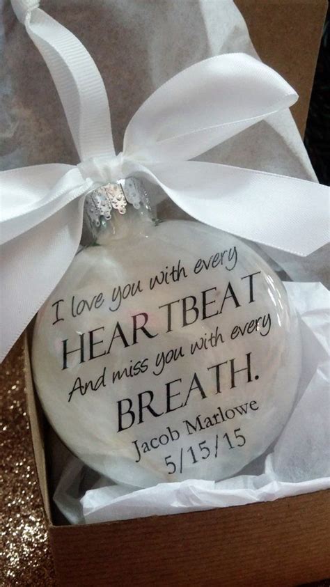 Loss Of Spouse Memorial Ornament Feather Filled Sympathy T Etsy