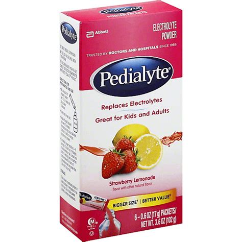 Pedialyte Electrolyte Powder Strawberry Lemonade Packets Shop