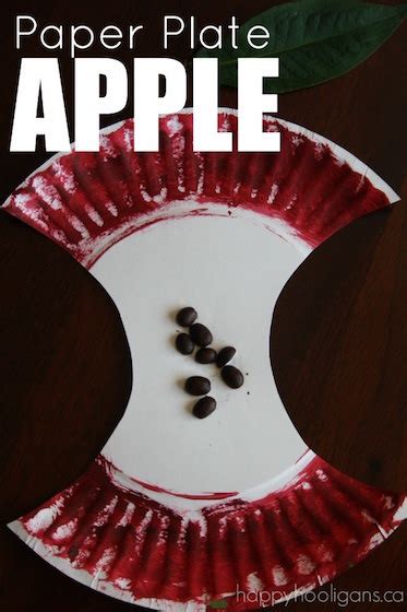Paper Plate Apple Craft for Preschoolers - Happy Hooligans