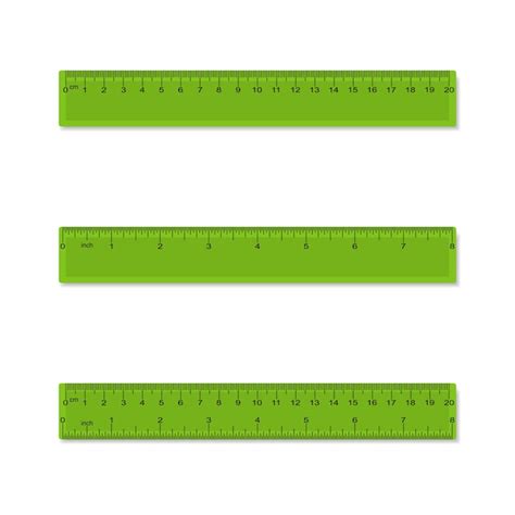 Premium Vector Plastic Measuring Rulers In Centimeters Inches