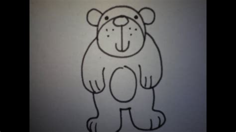Teken het na of print deze template en houd hem tegen het raam. hoe teken je een beer (makkelijk) (how to draw a bear ...