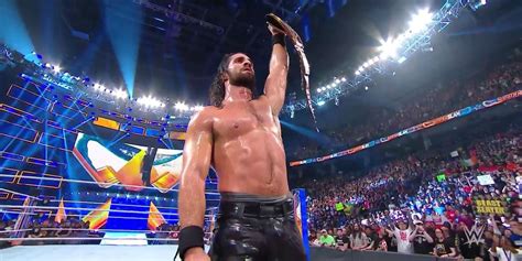 Wwe Summerslam Seth Rollins Beats Brock Lesnar In Wild Main Event