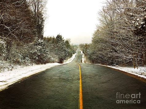 Winter Icy Road Photograph By Anthony Djordjevic Fine Art America