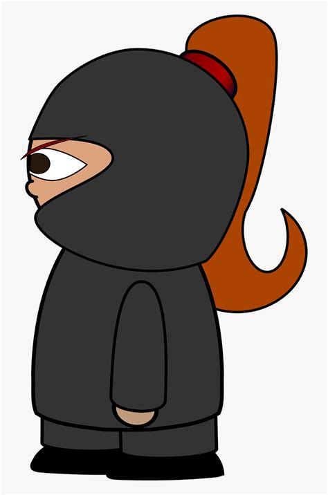 Character Ninja With Ponytail Free Transparent Clipart Clipartkey