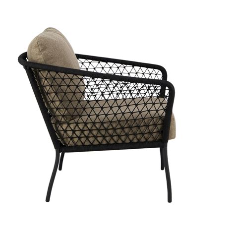 Lola Outdoor Rope Relaxing Chair Black