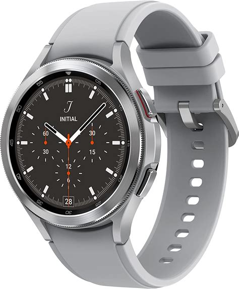 Samsung Galaxy Watch4 Classic 46mm Bluetooth Smart Watch Rotating Bezel Silver Uk Version