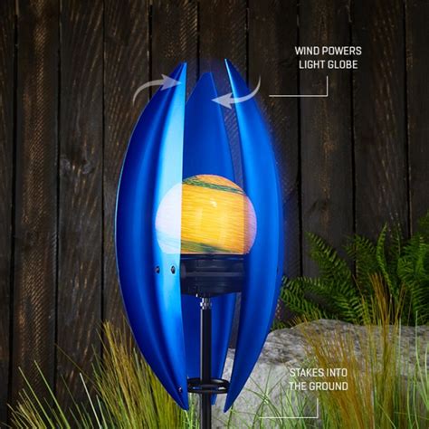 Wind Powered Garden Light Sharper Image Wind Power Glass Decor
