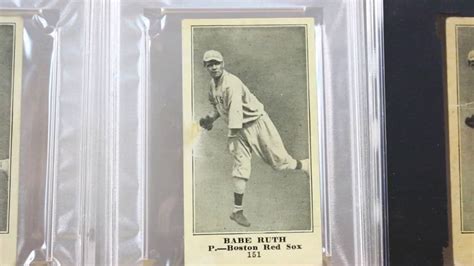 1916 Babe Ruth Rookie Card Collection Sporting News Famous Barr Babe Ruth Cards Youtube