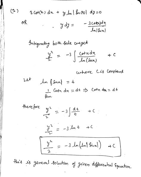 Solved Find The General Solution Of Differential Equations 2x 3y